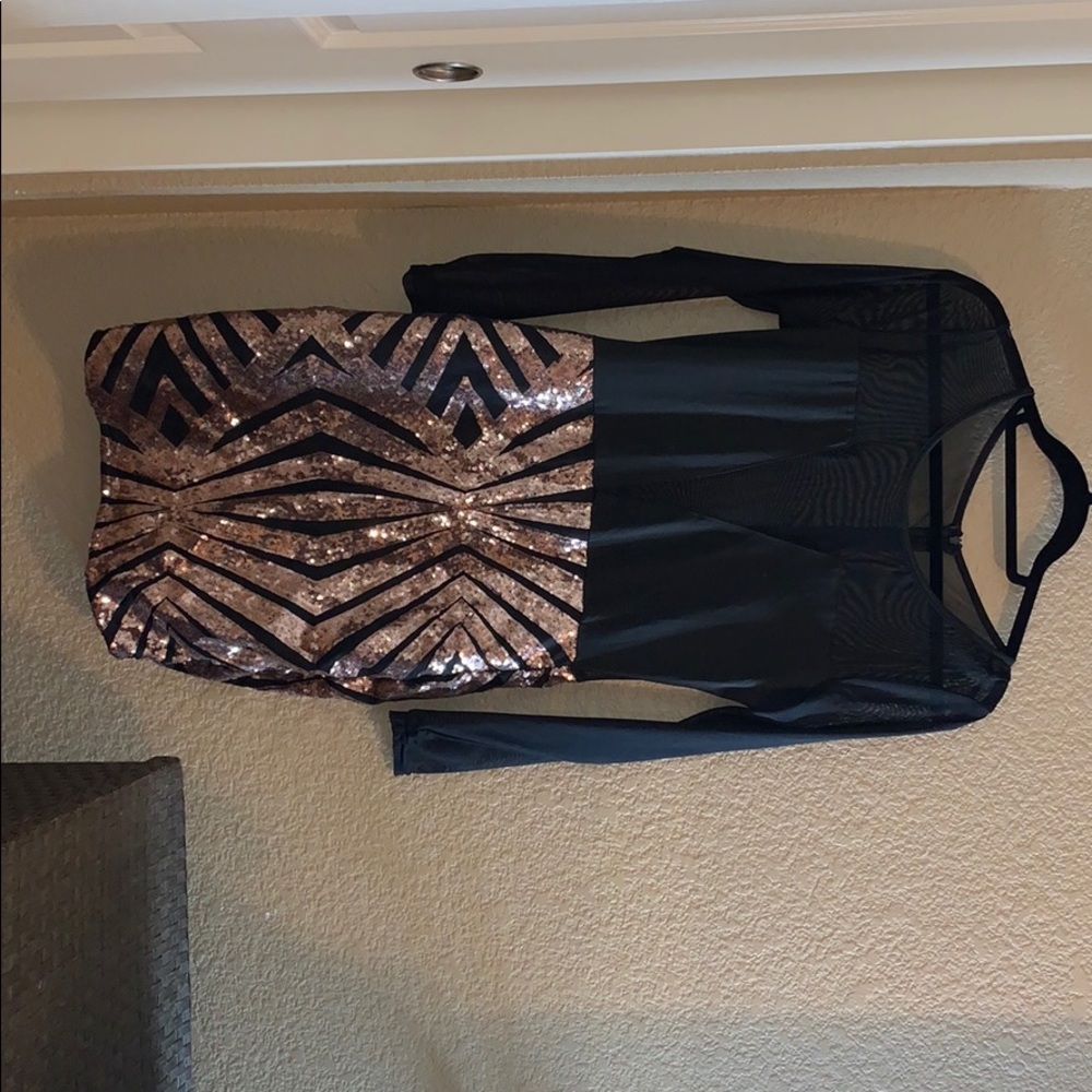Black and Gold Dress